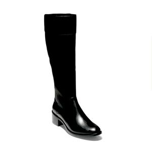 Black leather Cole Haan riding boots